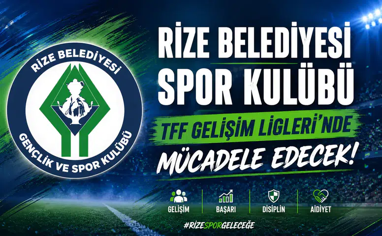 Rize Belediyesi Spor Kulübü, TFF Gelişim Ligleri'nde Mücadele Edecek