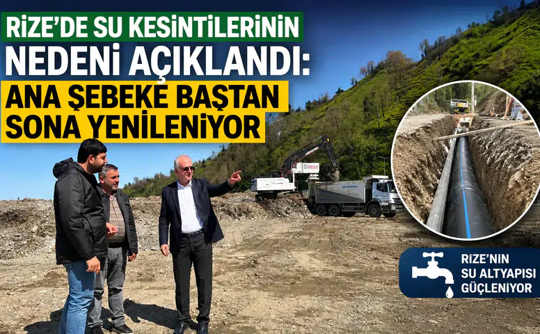 Rize’de Su Kesintilerinin Nedeni Açıklandı: Ana Şebeke Baştan Sona Yenileniyor