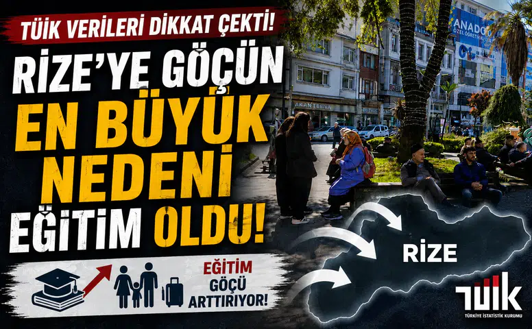 TÜİK Açıkladı: Rize'ye Göçün En Büyük Nedeni Eğitim Oldu