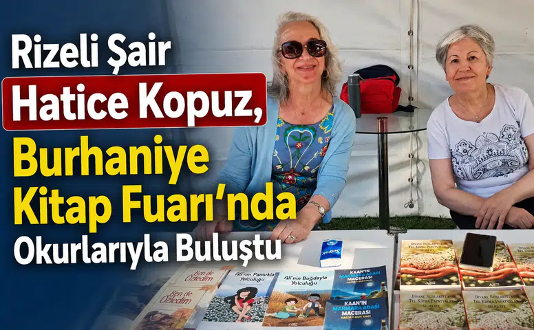 Rizeli Şair Hatice Kopuz, Burhaniye Kitap Fuarı'nda Okurlarıyla Buluştu