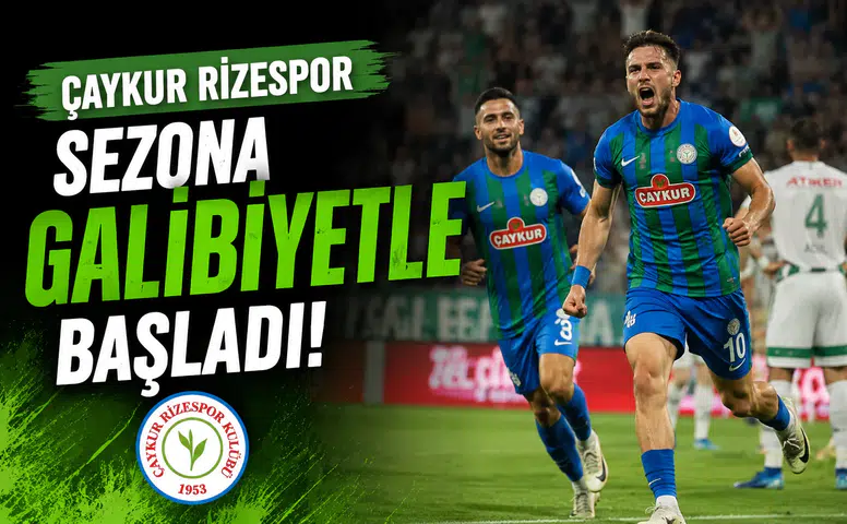 Çaykur Rizespor, 90+8'de penaltı ile Konyaspor'u 1-0 yenerek Süper Lig'e galibiyetle başladı