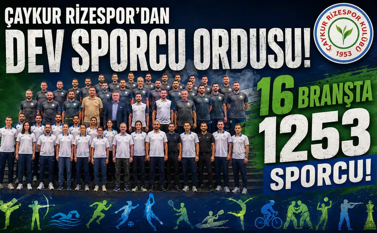 Çaykur Rizespor’dan Dev Sporcu Ordusu: 16 Branşta 1253 Sporcu!