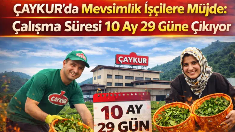 ÇAYKUR’da Mevsimlik İşçilere Müjde: Çalışma Süresi 10 Ay 29 Güne Çıkıyor