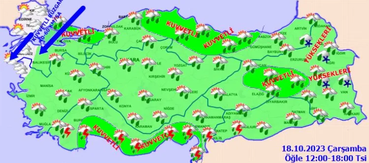 Meteoroloji’den Tokat Dahil 24 İle Kuvvetli Yağış ve Sel Uyarısı