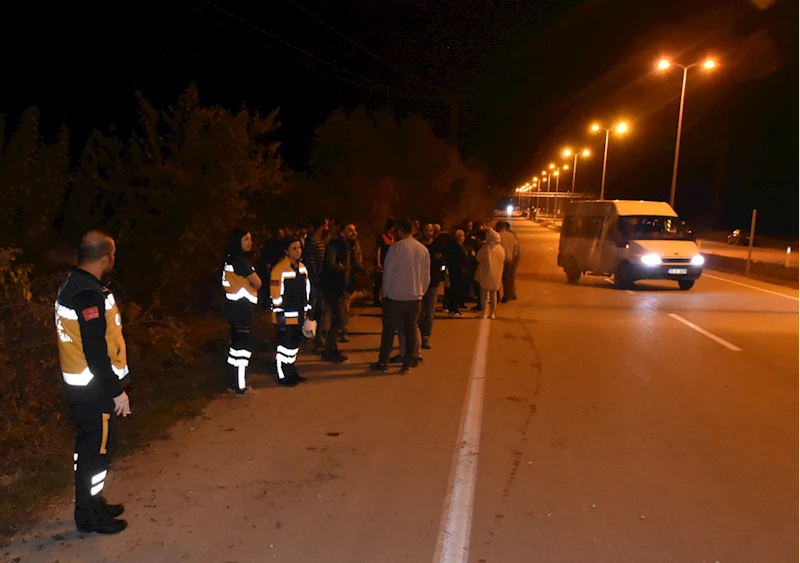 Boyabat’ta bahçeye devrilen otomobilin sürücüsü yaralandı