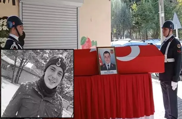 Trafik kazasında ölen uzman çavuş, son yolculuğuna uğurlandı