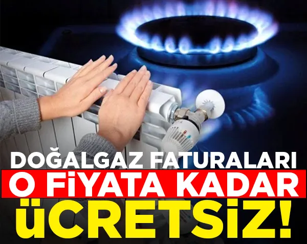 Doğalgaz faturaları o tutara kadar ücretsiz olacak!