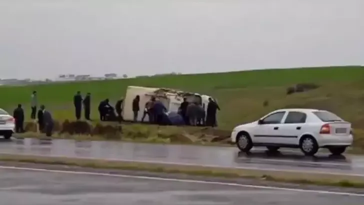 Kamyonet yol kenarına savruldu: 7 yaralı