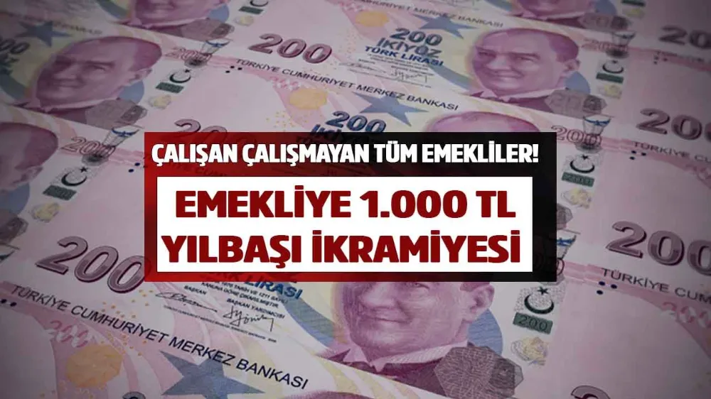 Emekliye yılbaşı ikramiyesi! 2024 yılı sürprizi 1.000 TL ikramiye müjdesi mi geliyor gözler Erdoğan