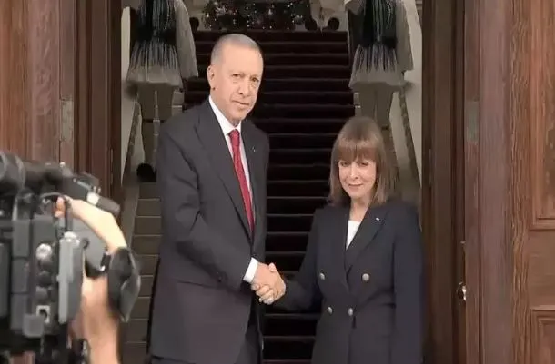 Cumhurbaşkanı Erdoğan, Yunan mevkidaşı Sakelaropulu ile görüştü