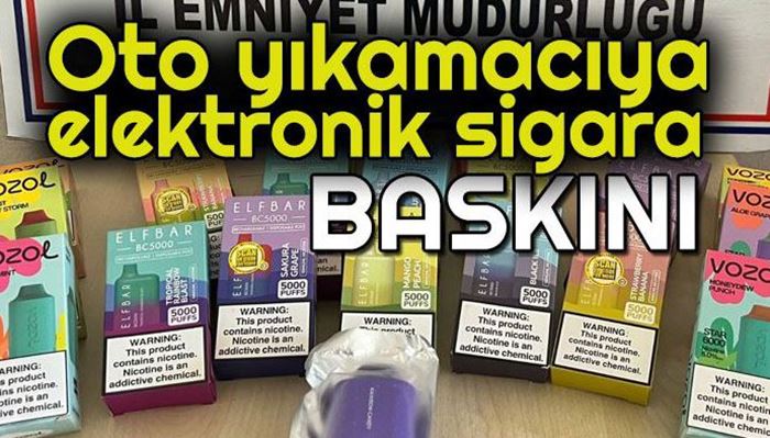 Zonguldak İl Emniyet Müdürlüğü Oto yıkamacıya elektronik sigara baskını yaptı!