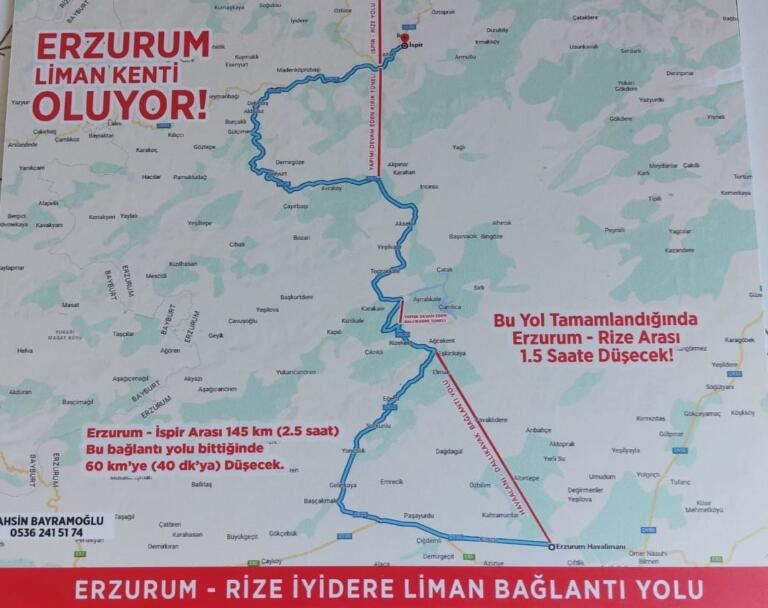 Erzurum-Rize Arası Ulaşım Hızlanacak: 1.5 Saate İnen Süre ve Erzurum