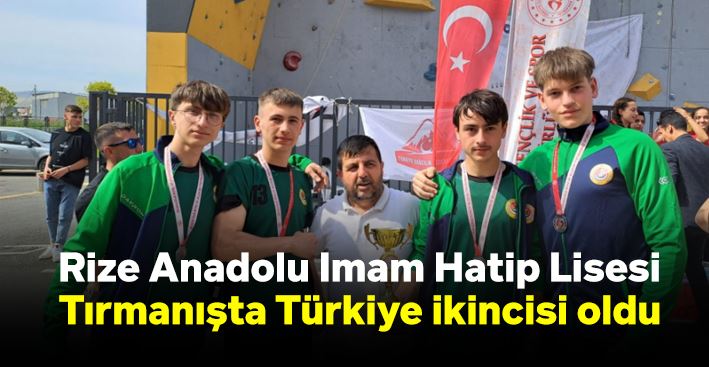 Rize Anadolu İmam Hatip Lisesi, tırmanışta Türkiye ikincisi oldu