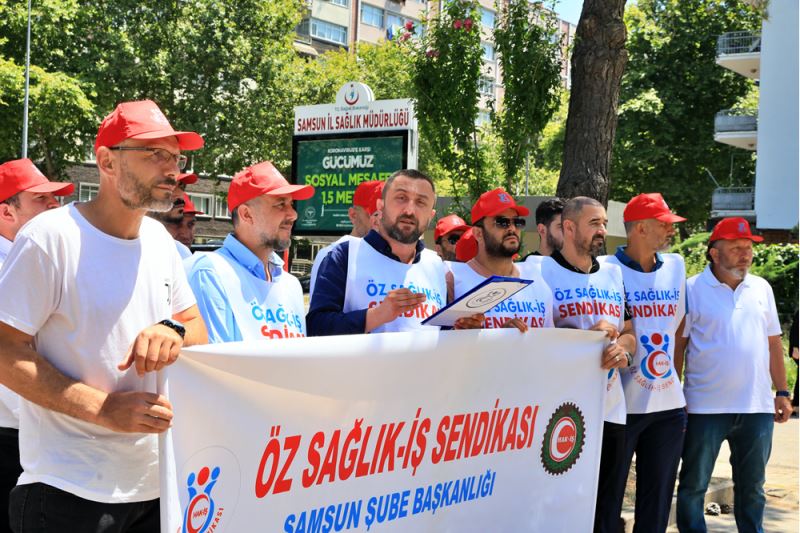 Öz Sağlık-İş Sendikasından geriye dönük alacaklarla ilgili basın açıklaması