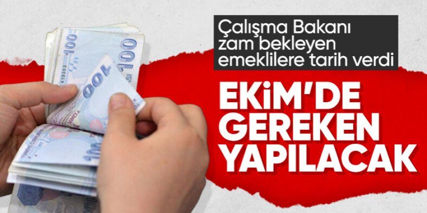 Bakan Vedat Emekli maaş artışı için ekim ayını işaret etti!