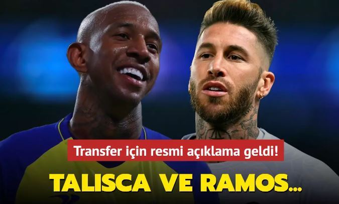 Anderson Talisca ve Sergio Ramos için resmi açıklama geldi!