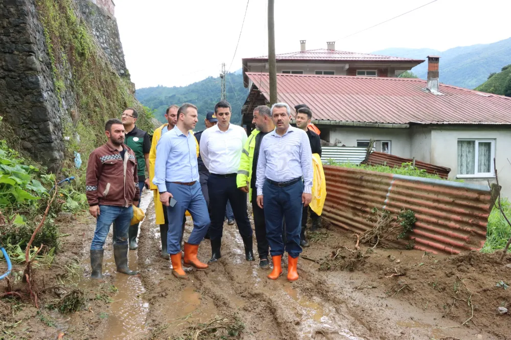 Vali Baydaş, Heyelan Bölgesinde İncelemede Bulundu