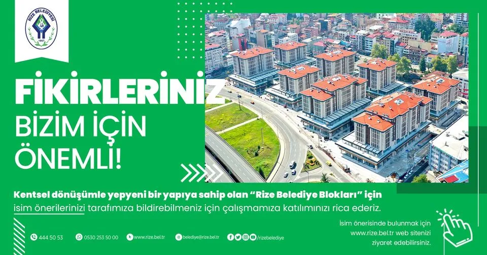 Rize Belediye Blokları Tamamlandı, İsim Arayışı Başladı