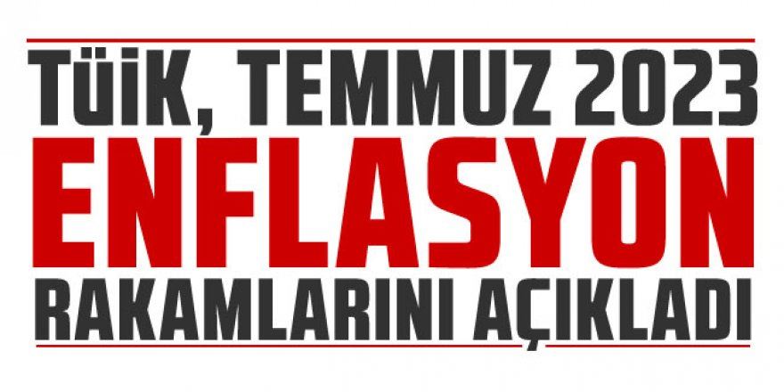 TÜİK, Temmuz 2023 enflasyon rakamlarını açıkladı 