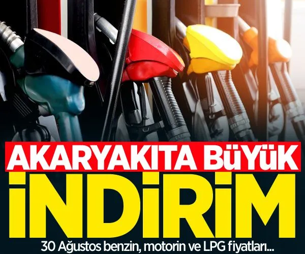 Akaryakıta büyük indirim! | 30 Ağustos benzin, motorin ve LPG fiyatları...