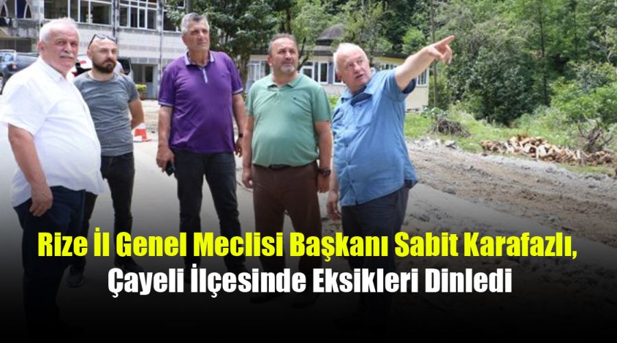 Rize İl Genel Meclisi Başkanı Sabit Karafazlı, Çayeli İlçesinde Eksikleri Dinledi