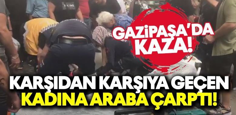 Zonguldak Gazipaşa Caddesi’nde Karşıya Geçen Kadına Otomobil Çarptı!