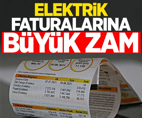 Elektrik faturalarına büyük zam!