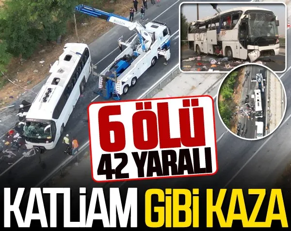 Düğün yolculuğunda feci kaza! 6 kişi öldü, 42 kişi yaralandı