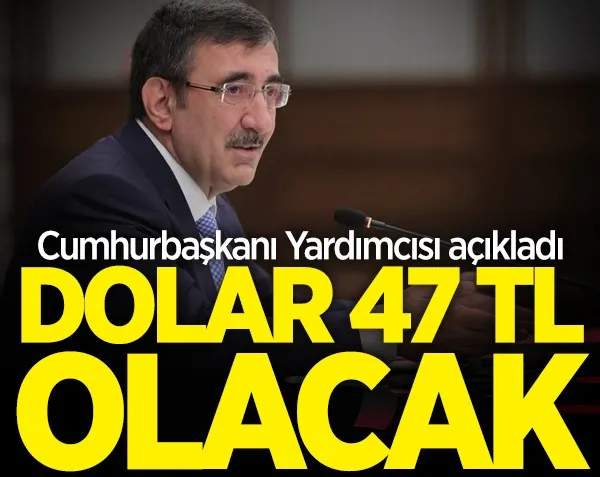 Cumhurbaşkanı Yardımcısı açıkladı: Dolar 47 TL olacak