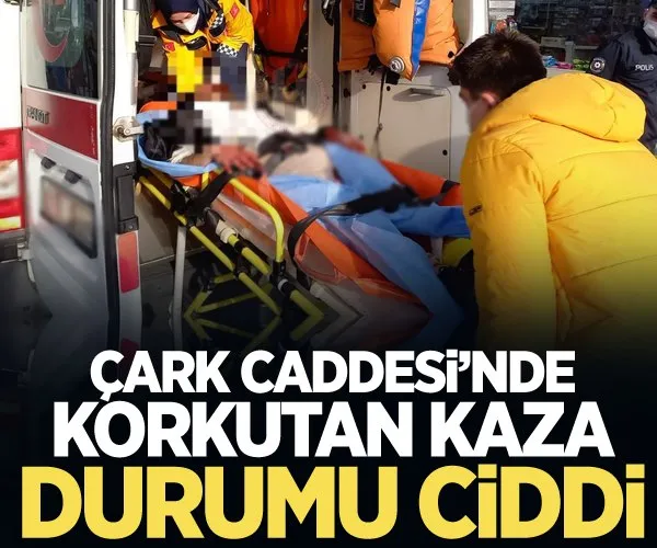 Cadde ortasında korkutan kaza. Durumu Ciddi!