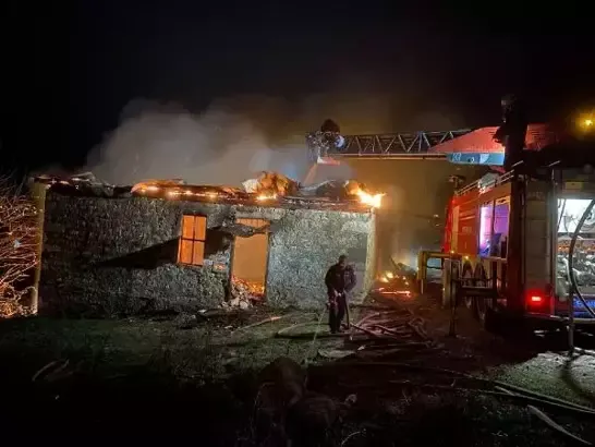 Samsun’da tarihi Hamit Ağa Konağı yandı