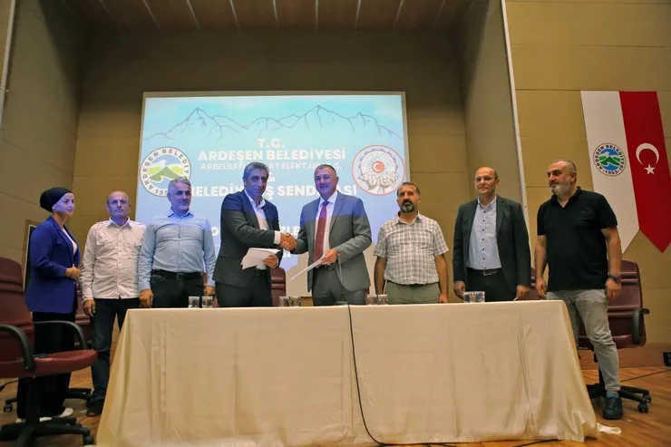 Ardeşen Belediyesi ile Belediye İş Sendikası Arasındaki Toplu İş Sözleşmesi İmzalandı