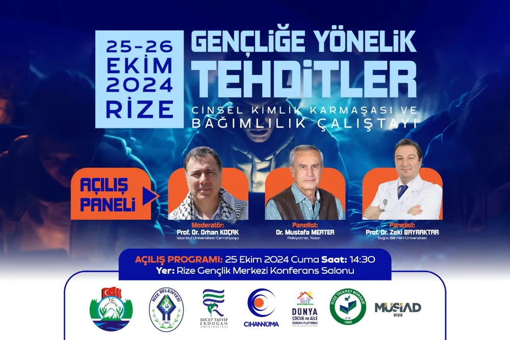 Gençliğe Yönelik Tehditler Rize’de Ele Alınacak