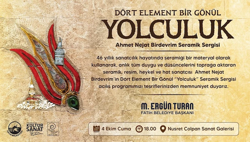 Fatih’te Ahmet Nejat Birdevrim’in ‘Yolculuk’ sergisi açılıyor