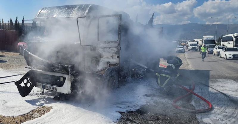 Hatay’da hafriyat kamyonu küle döndü 