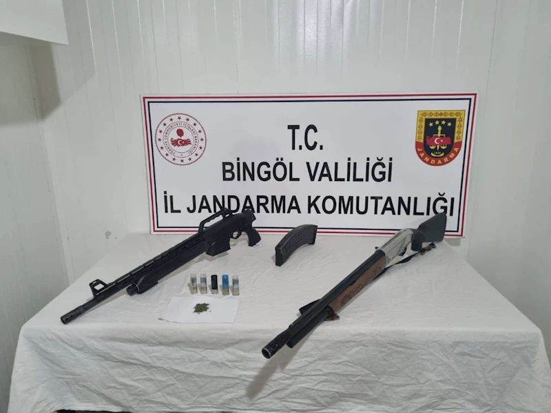 Bingöl’de ruhsatsız silah ve uyuşturucu operasyonunda 1 gözaltı