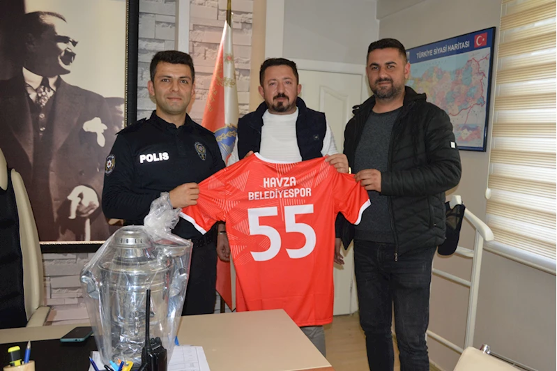 Havza Belediyespor yönetiminden İlçe Emniyet Müdürlüğüne ziyaret