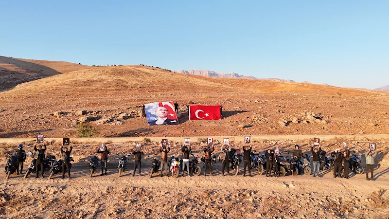 Motosikletli grup, Cudi Dağı’nda Ata’yı andı