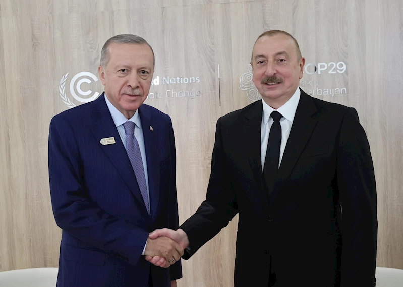 Cumhurbaşkanı Erdoğan, Azerbaycan Cumhurbaşkanı Aliyev ile görüştü