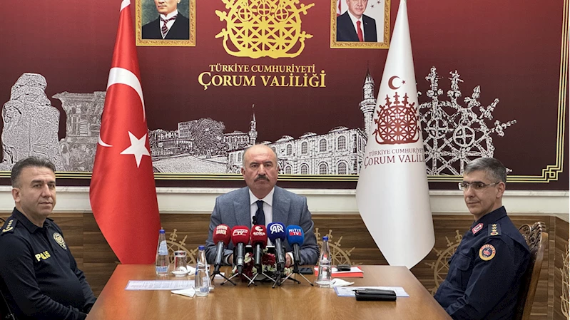 Çorum Valisi Çalgan, ekim ayında yürütülen asayiş çalışmalarını değerlendirdi