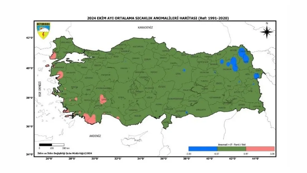 Ekim ayında en soğuk il Erzurum oldu