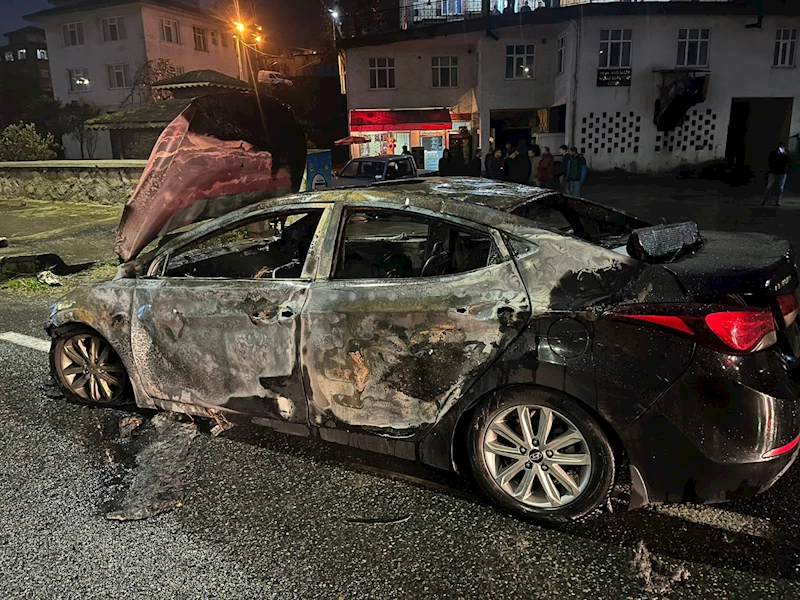 Sürücüyü silahla yaralayıp, otomobilini ateşe verdi