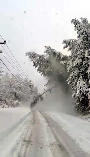 Bolu kent merkezinde kar kalınlığı 28 santimetreye ulaştı (4)