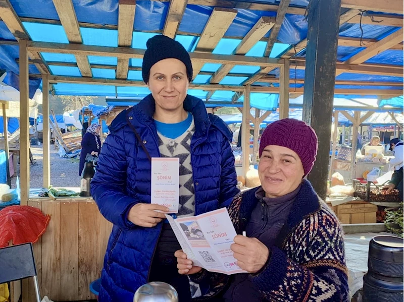 Ayancık’ta kadınlara şiddete karşı bilgilendirici broşür dağıtıldı 