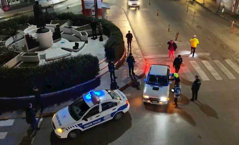 Keşan’da polisten dronlu şok uygulama 