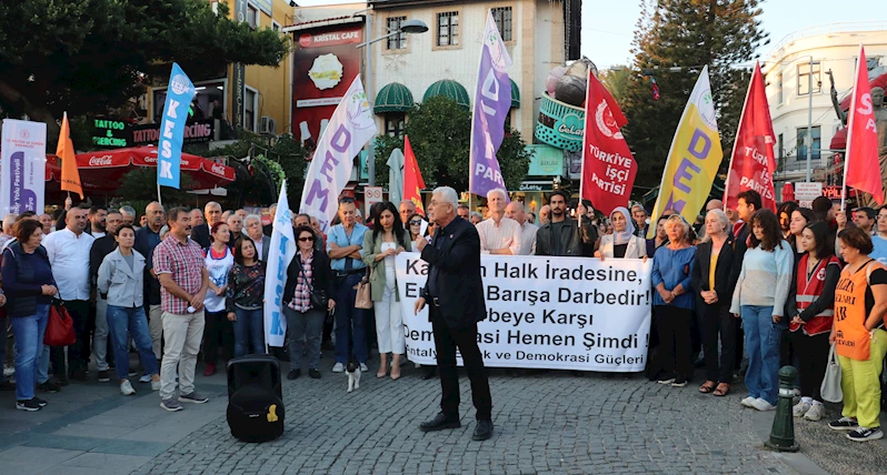 Belediyelere kayyum atama protestosuna tepki