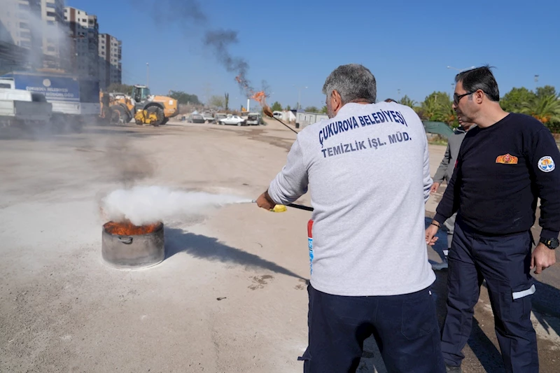 Çukurova Belediyesi’nde yangın tatbikatı