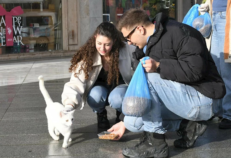 Patili dostları beslediler