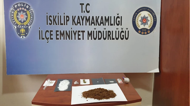 İskilip ilçesinde uyuşturucu operasyonunda 2 kişi yakalandı