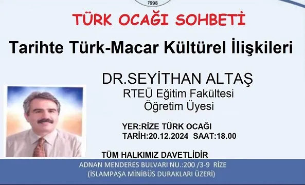 Türk Ocaklarında Türk-Macar Kültürel İlişkileri Konferansı